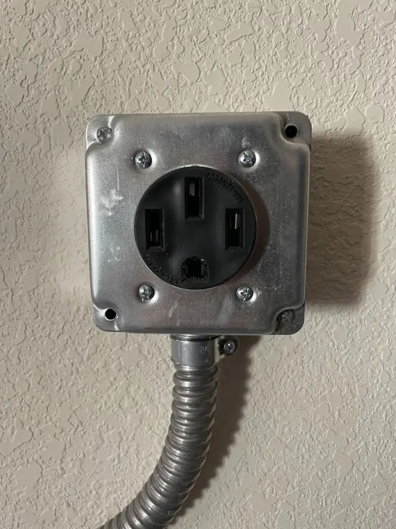 NEMA 14-50 outlet installed for Smart Home Electrical in Hazard