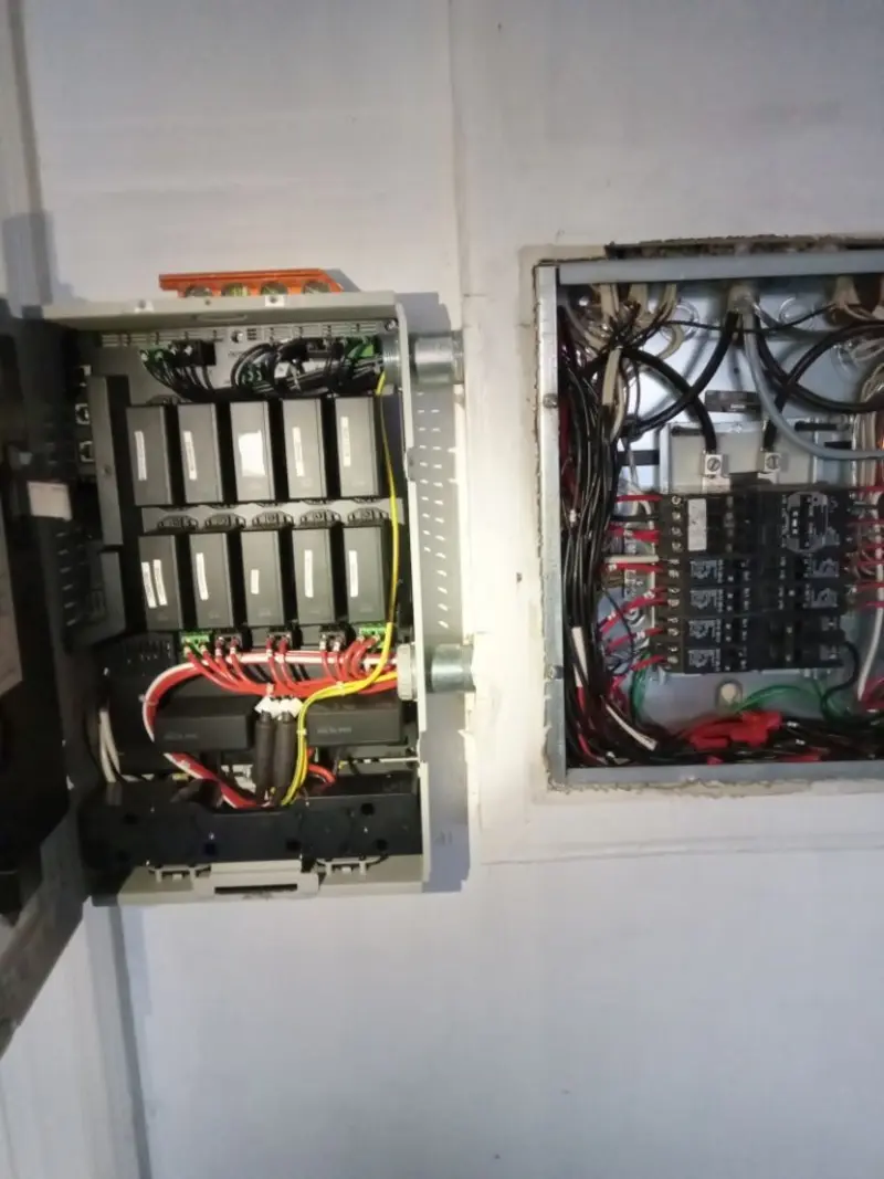 Electrical panel upgrade completed for Landscape Lighting Installation in Hazard